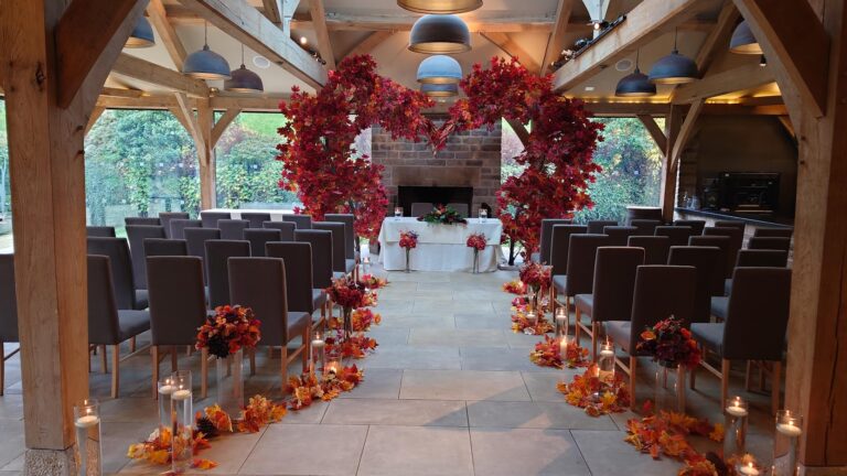 Floral heart arch